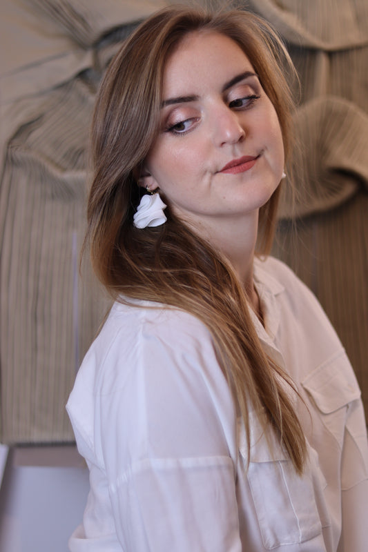 Boucles d’oreilles - Volants en néoprène, légères, 4 couleurs, apprêt doré ou argenté