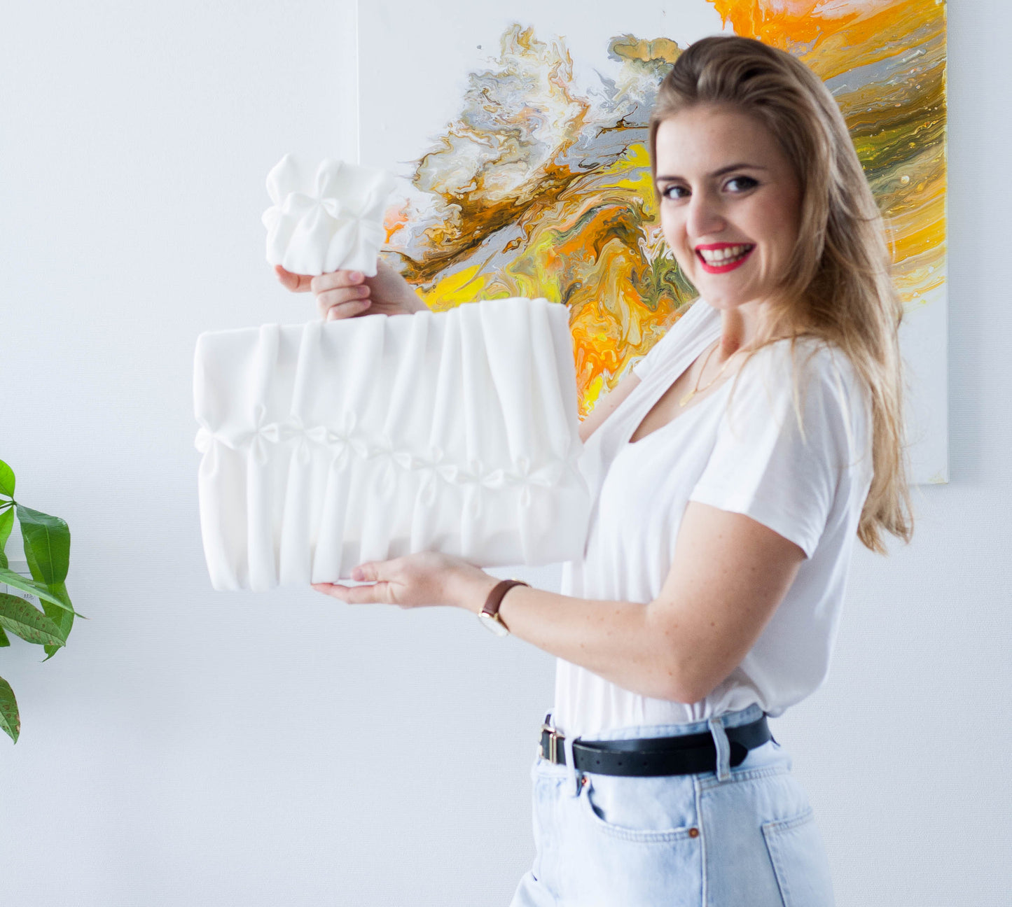 Le Tableau Drapé - Exemplaire #2 - 12x12cm - Flo Home Delight