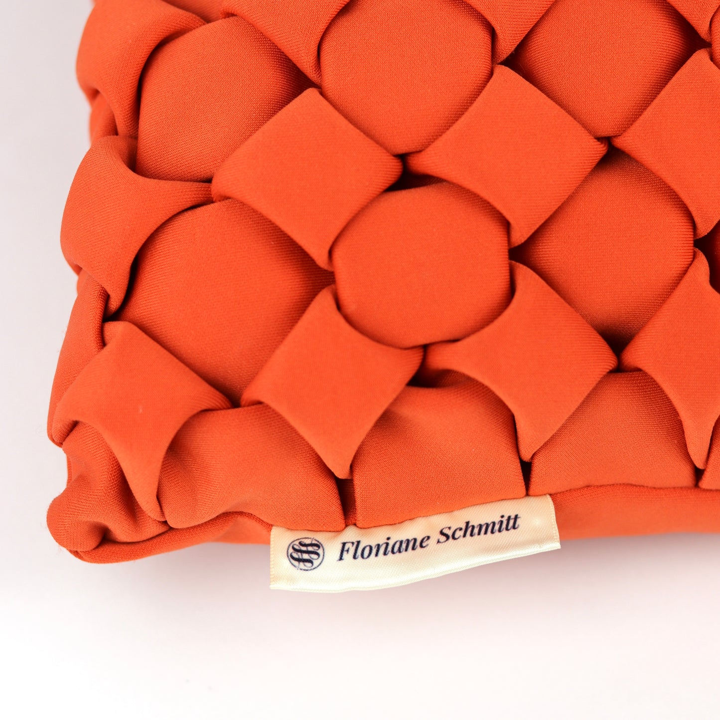 Le Coussin Carré Néosmock - Orange Brûlé - Flo Home Delight