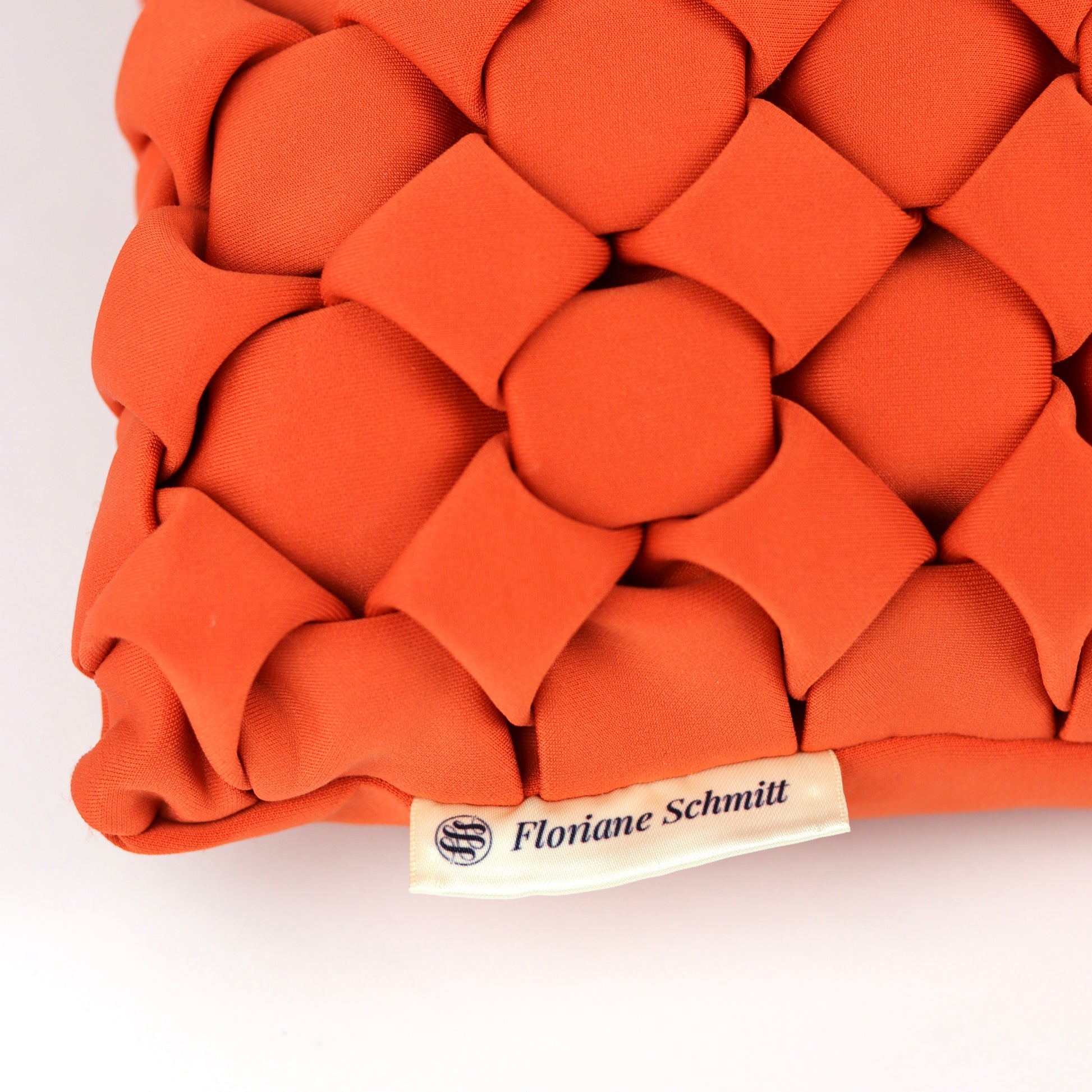 Le Coussin Carré Néosmock - Orange Brûlé - Flo Home Delight