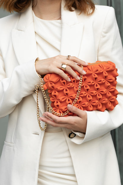 La Pochette Néosmock Inversée - Orange Brûlé