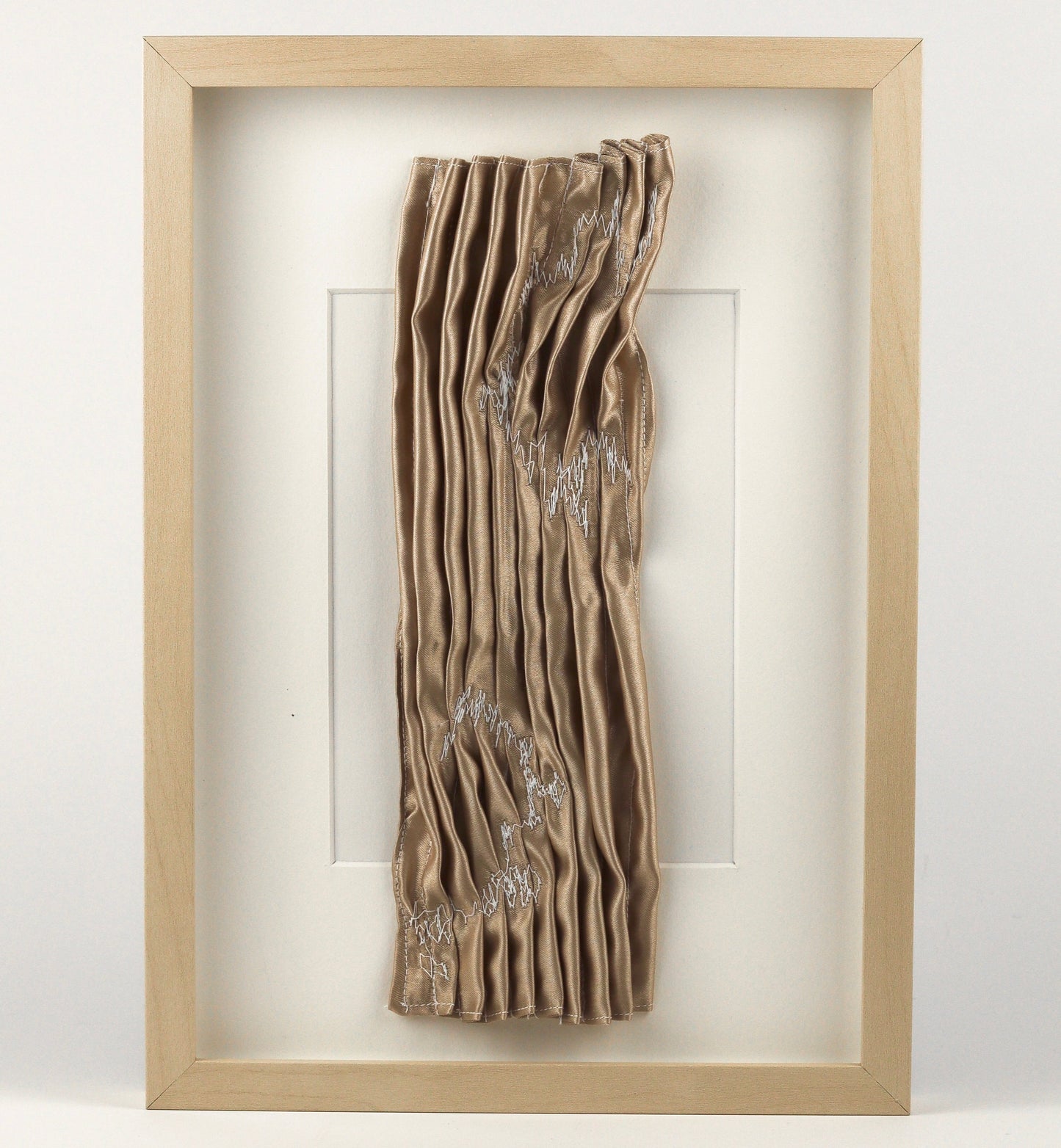 Tableau textile Oscillations cuivre