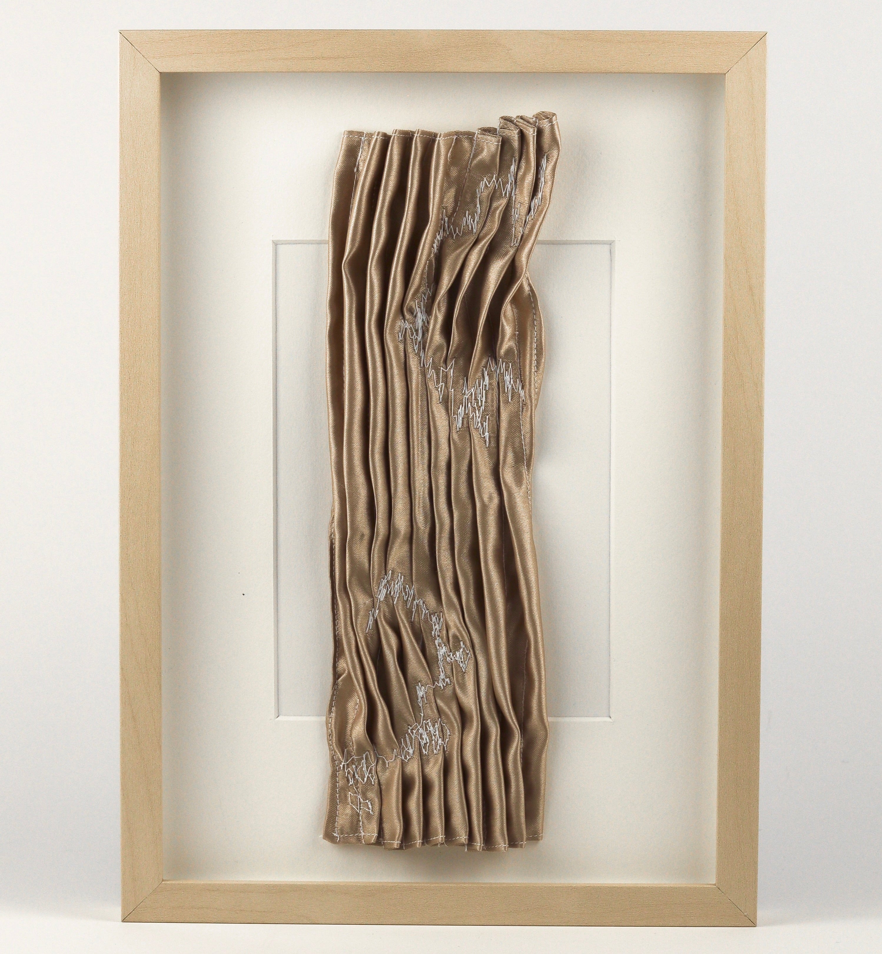 Tableau textile Oscillations cuivre