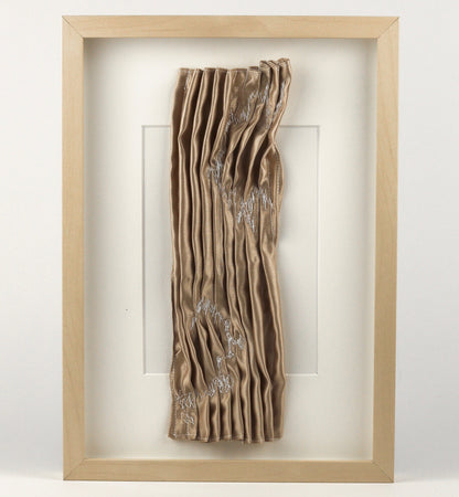 Tableau textile Oscillations cuivre