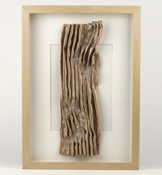 Tableau textile Oscillations cuivre