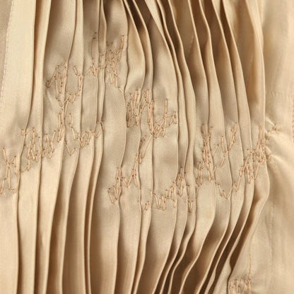 Tableau textile plis cousus Oscillations champagne